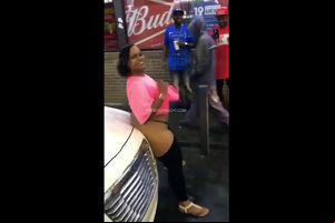 Super-naughty slum hoe smears with her