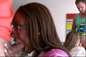 Enticing  Nikki Stone and bespectacled